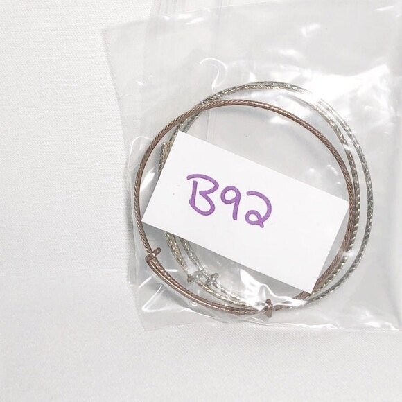 Gold Silver & Bronze Tone Thick Etched Adjustable Bracelet Set - Picture 5 of 6